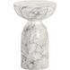 Goya 20 X 13.5 inch Marble Look / White Outdoor End Table